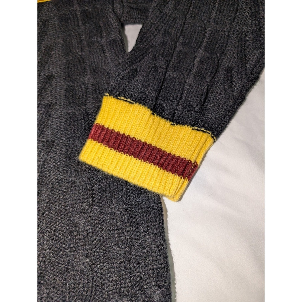 Trendy Threads Women's 2X Black And Yellow Varsity Letter Style V-Neck Sweater - Picture 2 of 4